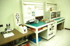 Machines inside the factory